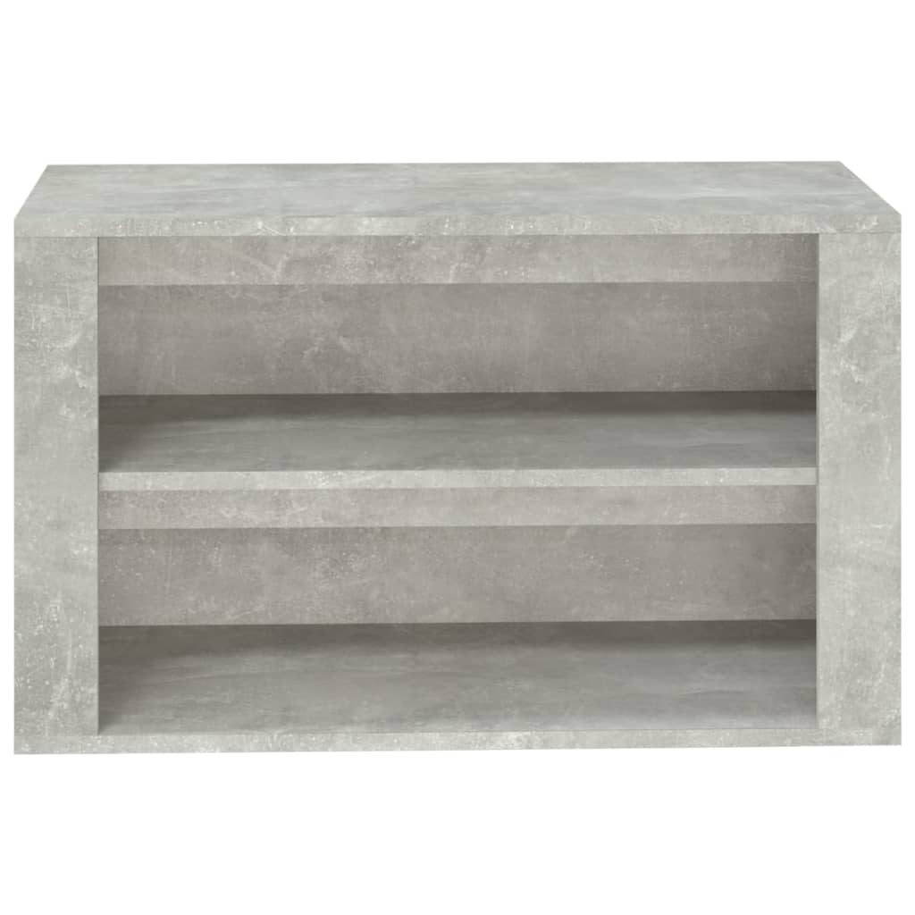 Étagère à chaussures Gris béton 75x35x45 cm Bois d'ingénierie - XIOS