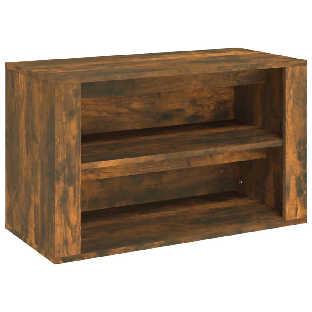 Étagère à chaussures Chêne fumé 75x35x45 cm Bois d'ingénierie - XIOS
