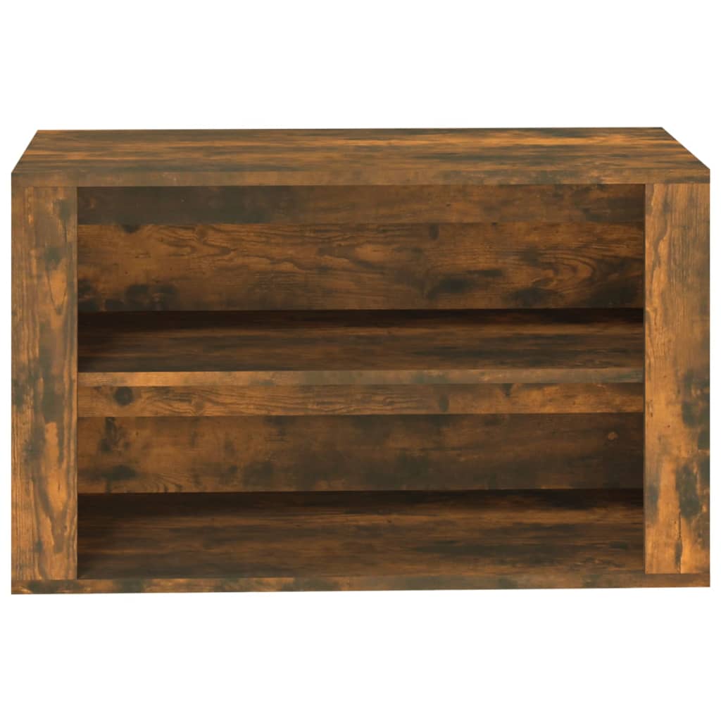 Étagère à chaussures Chêne fumé 75x35x45 cm Bois d'ingénierie - XIOS