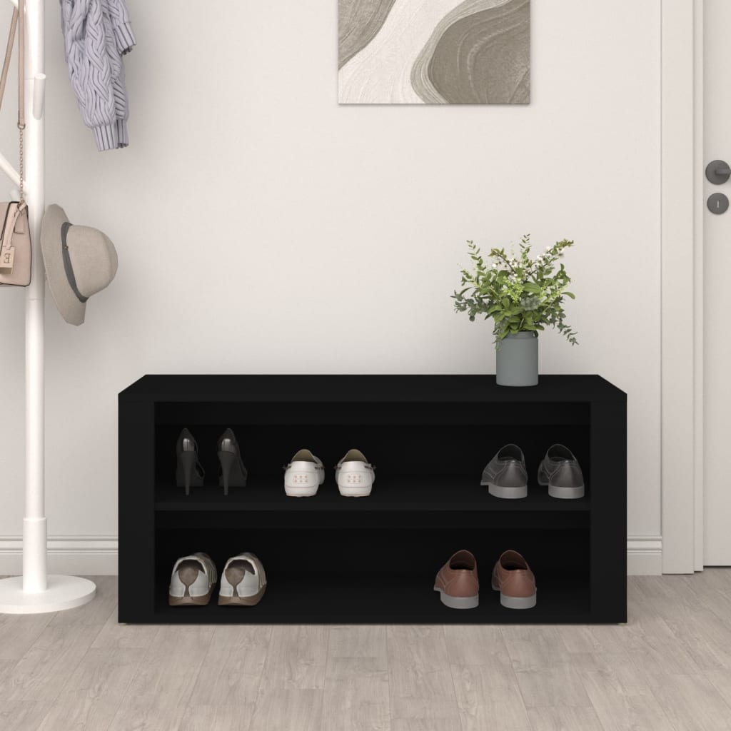 Étagère à chaussures Noir 100x35x45 cm Bois d'ingénierie - XIOS