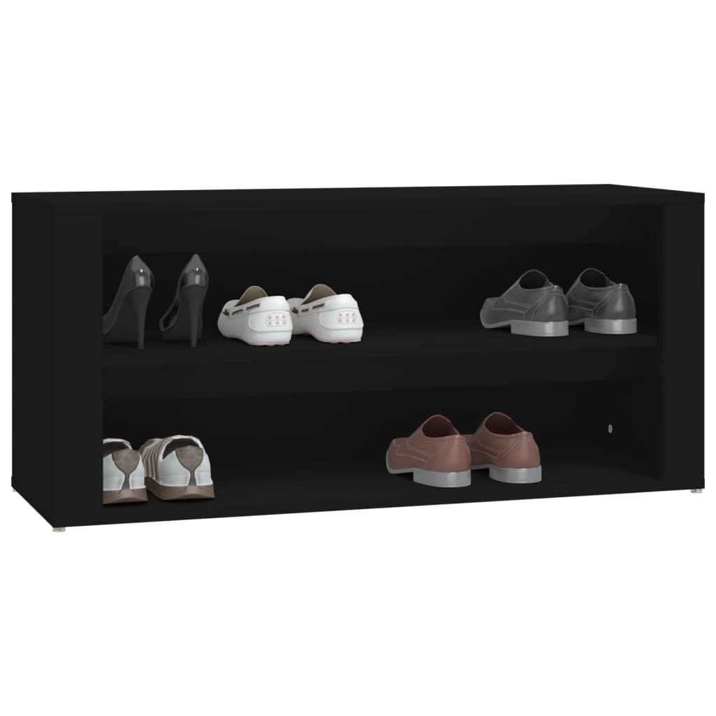 Étagère à chaussures Noir 100x35x45 cm Bois d'ingénierie - XIOS