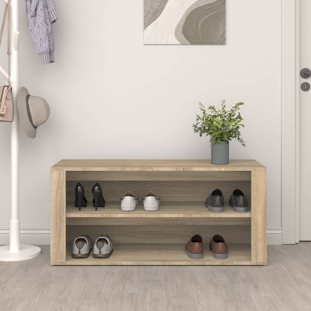 Étagère à chaussures Chêne sonoma 100x35x45cm Bois d'ingénierie - XIOS
