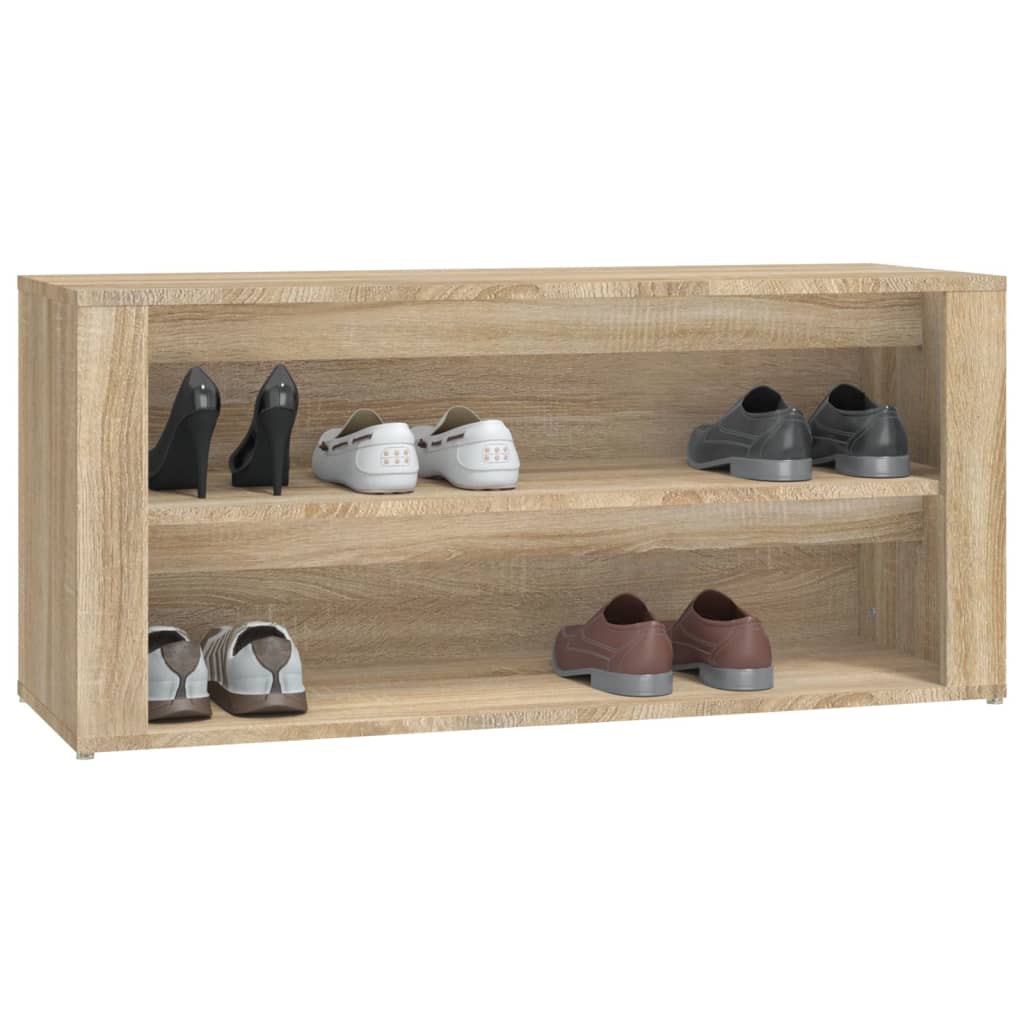 Étagère à chaussures Chêne sonoma 100x35x45cm Bois d'ingénierie - XIOS
