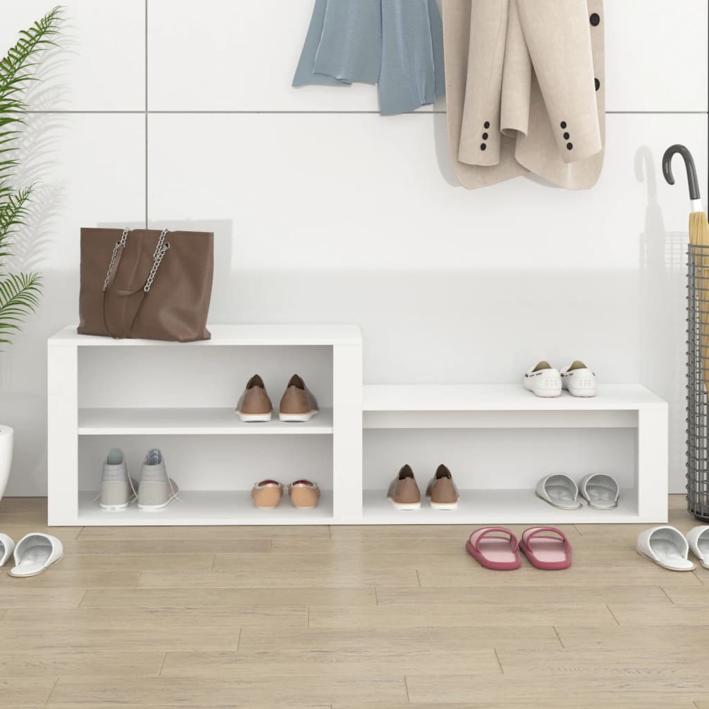 Armoire à chaussures Blanc 150x35x45 cm Bois d'ingénierie - XIOS