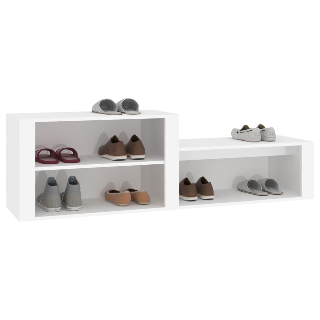 Armoire à chaussures Blanc 150x35x45 cm Bois d'ingénierie - XIOS