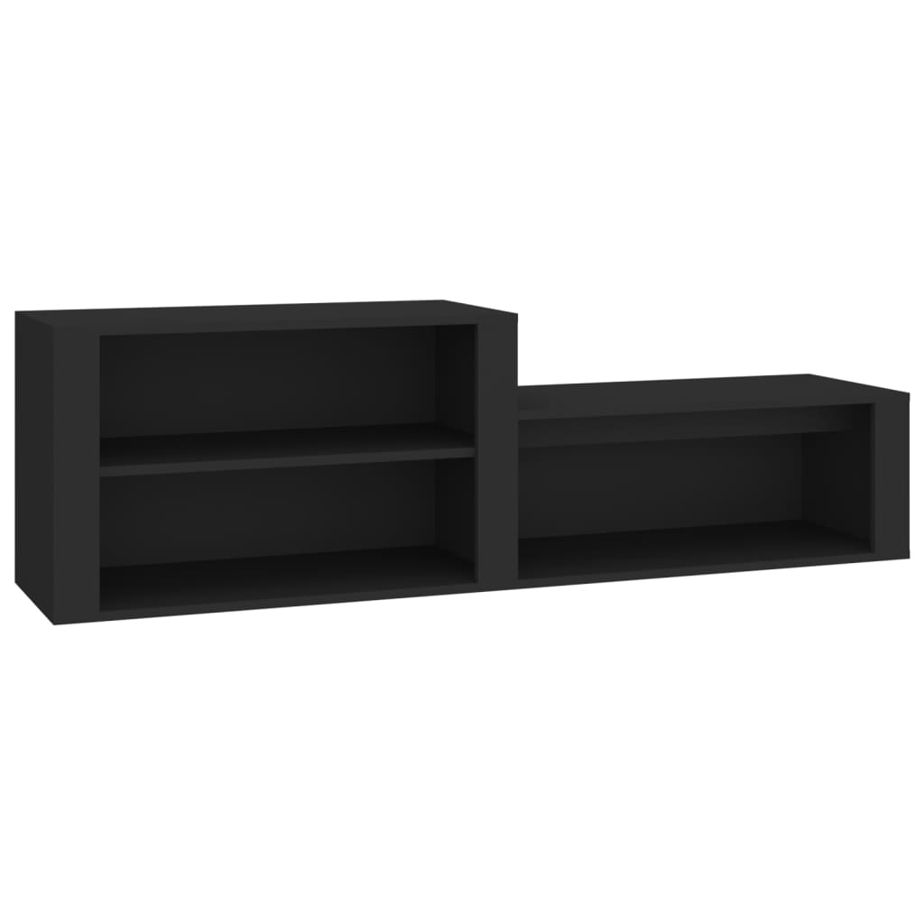 Armoire à chaussures Noir 150x35x45 cm Bois d'ingénierie - XIOS