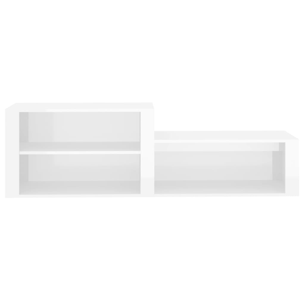 Armoire à chaussure Blanc brillant 150x35x45 cm Bois ingénierie - XIOS
