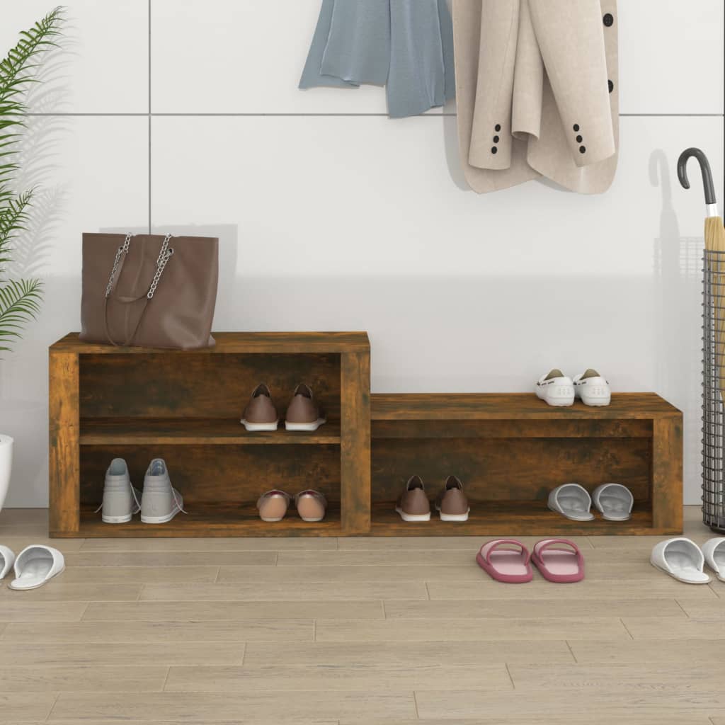 Armoire à chaussures Chêne fumé 150x35x45 cm Bois d'ingénierie - XIOS