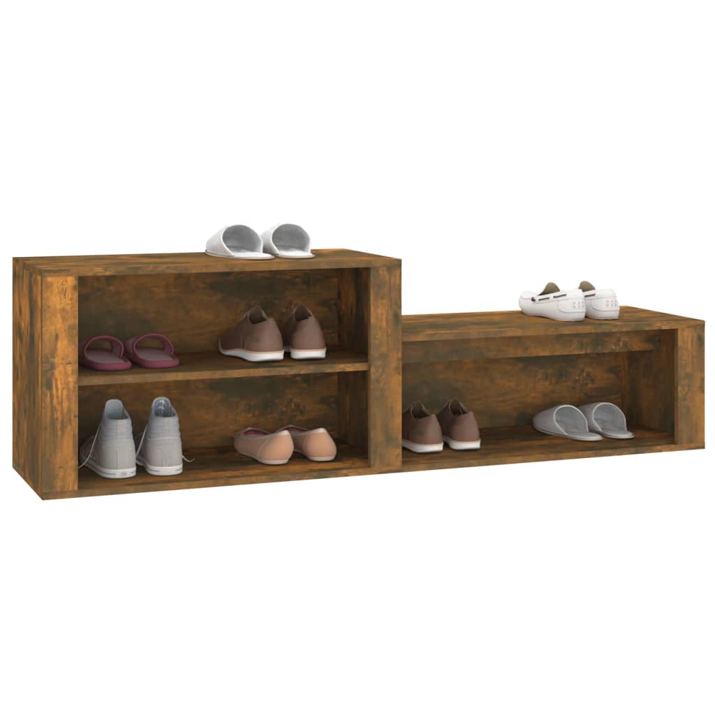 Armoire à chaussures Chêne fumé 150x35x45 cm Bois d'ingénierie - XIOS