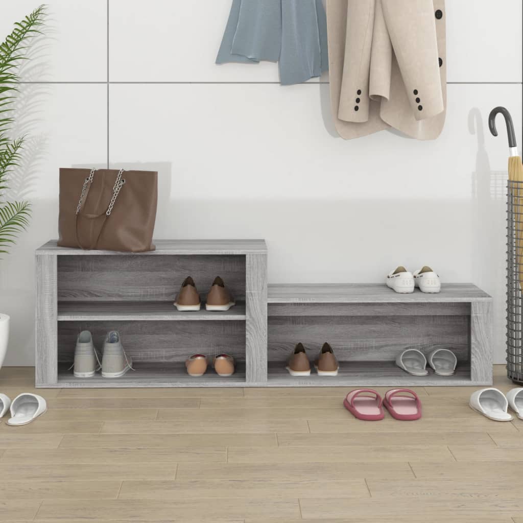 Armoire à chaussures Sonoma gris 150x35x45 cm Bois d'ingénierie - XIOS