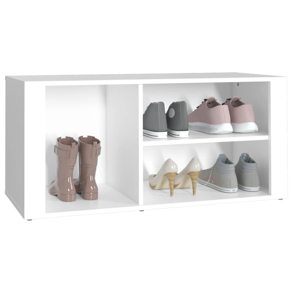 Armoire à chaussures Blanc 100x35x45 cm Bois d'ingénierie - XIOS