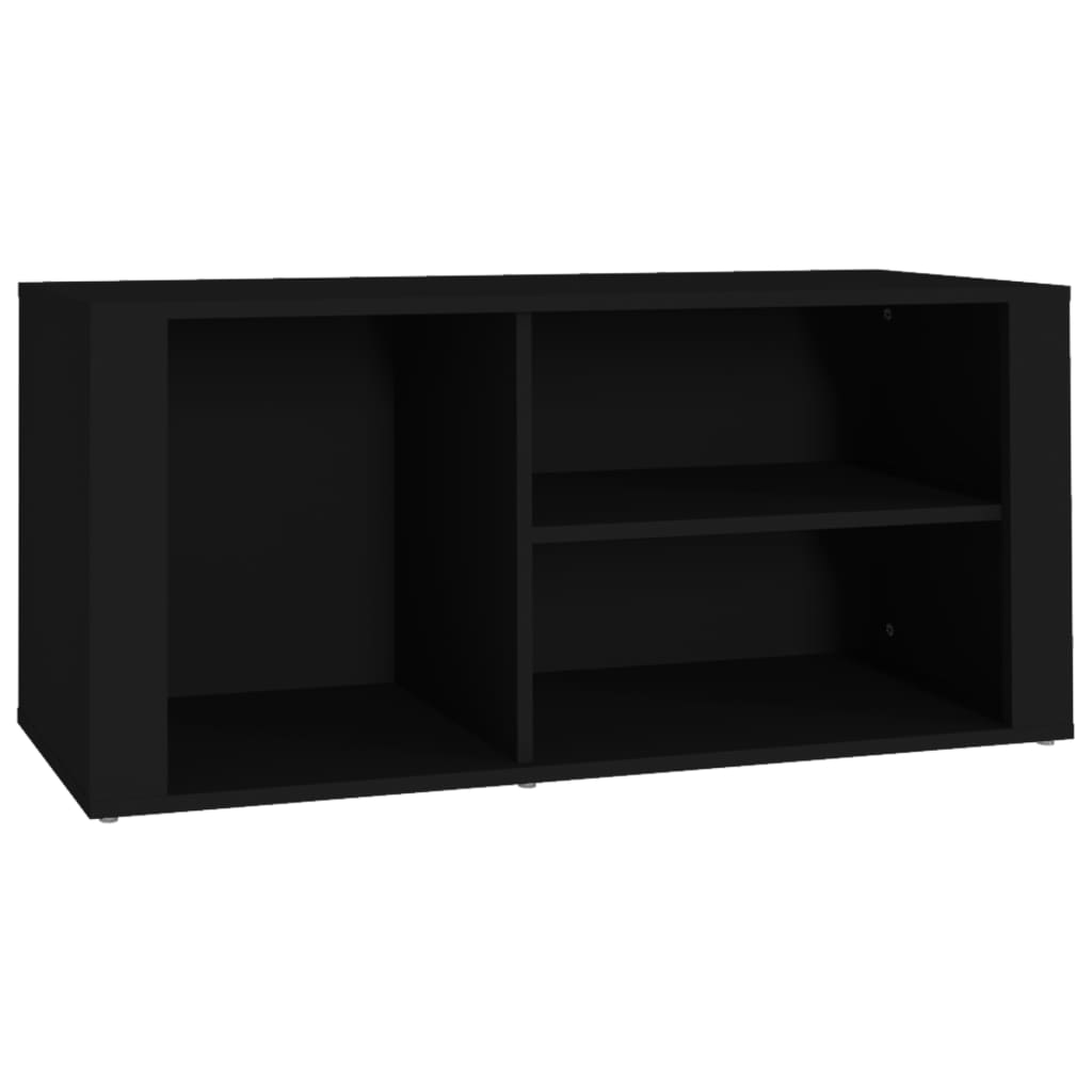 Armoire à chaussures Noir 100x35x45 cm Bois d'ingénierie - XIOS