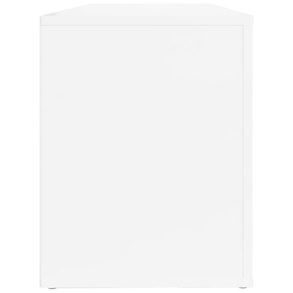 Armoire à chaussure Blanc brillant 100x35x45 cm Bois ingénierie - XIOS