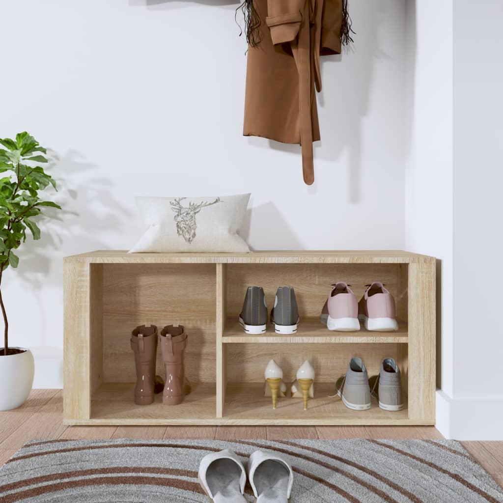 Armoire à chaussures Chêne sonoma 100x35x45cm Bois d'ingénierie - XIOS