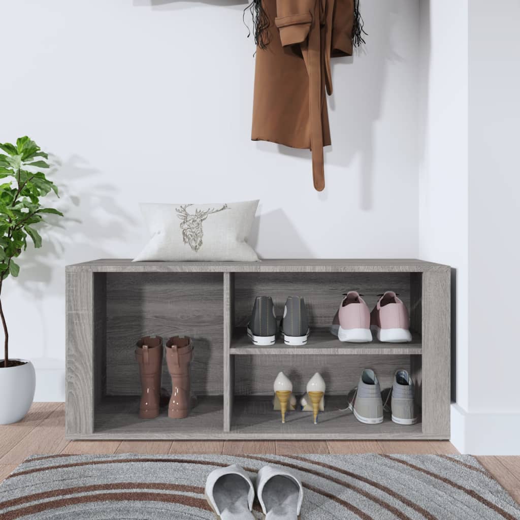 Armoire à chaussures Sonoma gris 100x35x45 cm Bois d'ingénierie - XIOS
