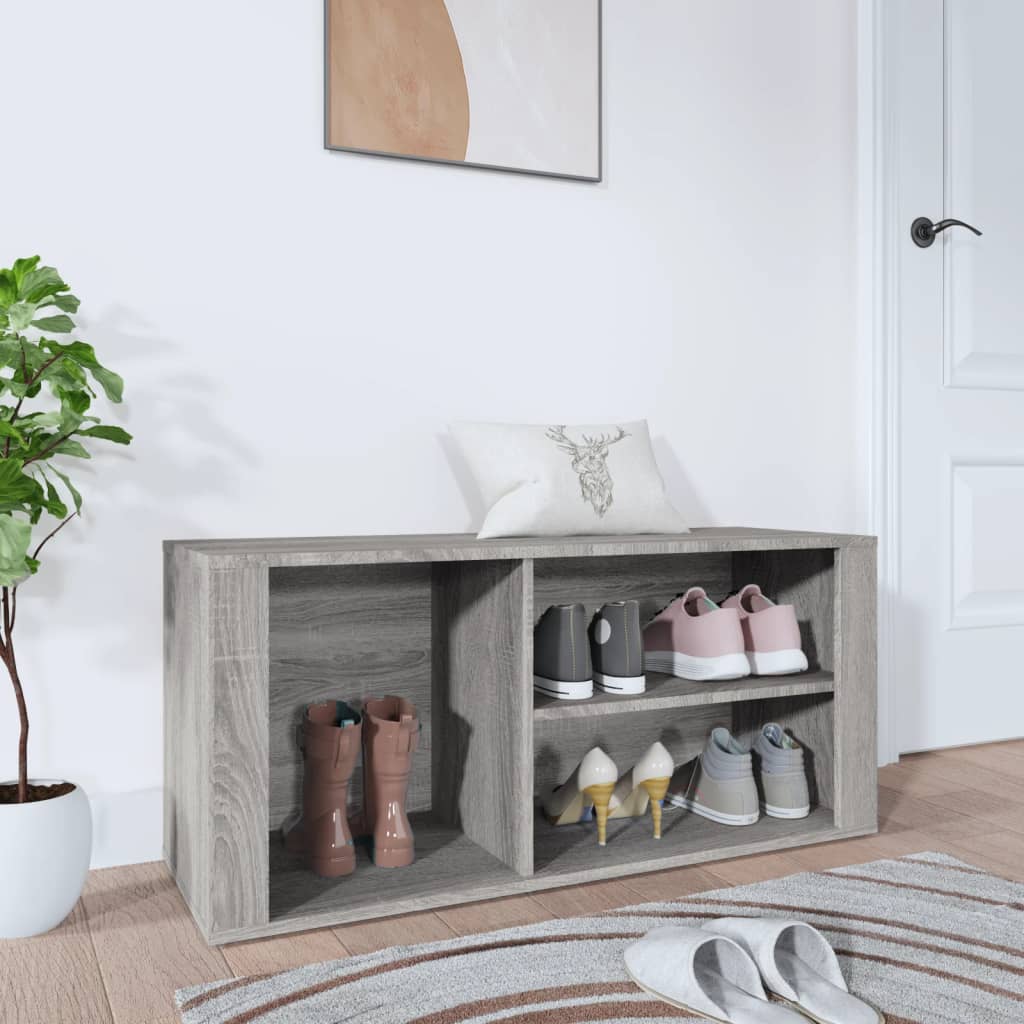 Armoire à chaussures Sonoma gris 100x35x45 cm Bois d'ingénierie - XIOS