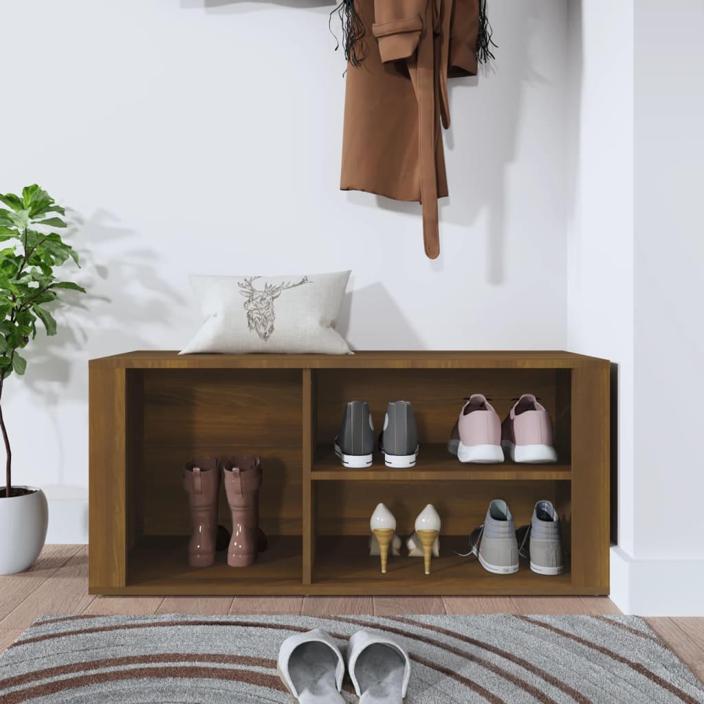 Armoire à chaussures Chêne marron 100x35x45cm Bois d'ingénierie - XIOS