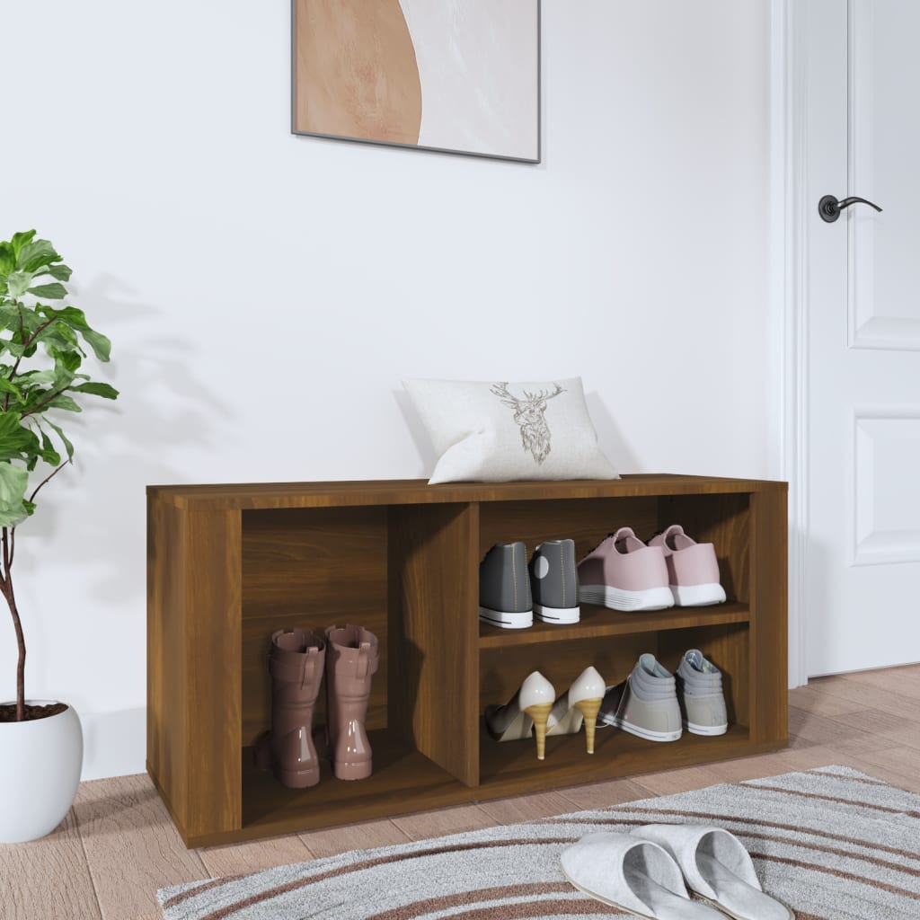 Armoire à chaussures Chêne marron 100x35x45cm Bois d'ingénierie - XIOS