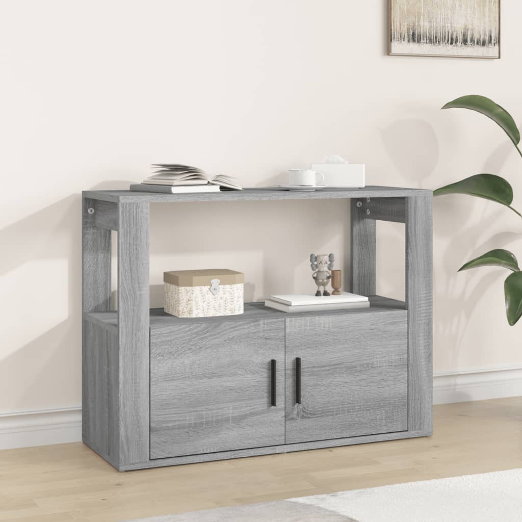 Buffet Sonoma gris 80x30x60 cm Bois d'ingénierie - XIOS