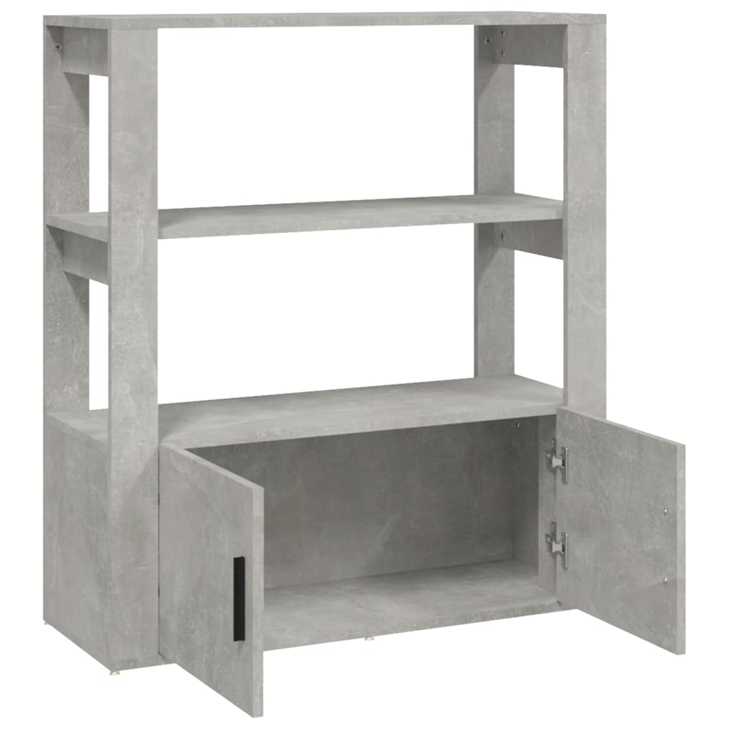 Buffet Gris béton 80x30x90 cm Bois d'ingénierie - XIOS