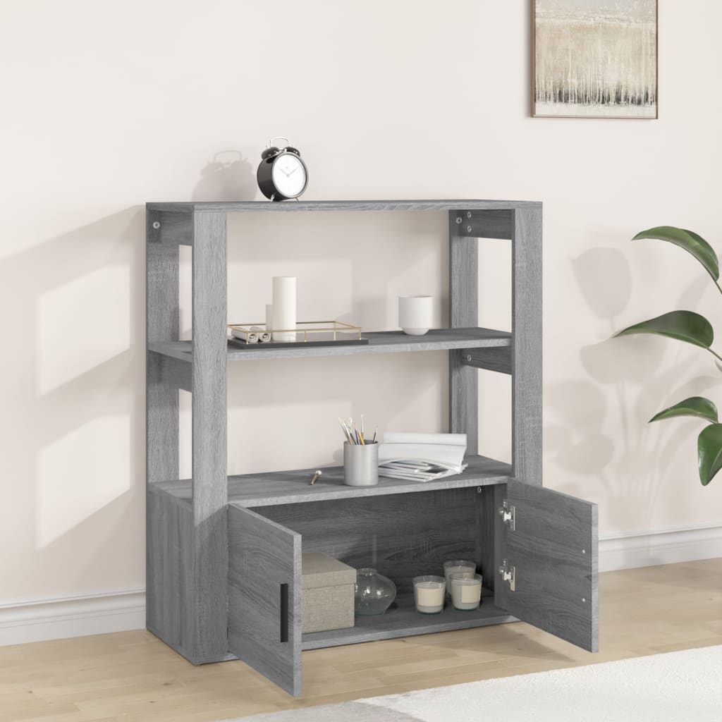 Buffet Sonoma gris 80x30x90 cm Bois d'ingénierie - XIOS