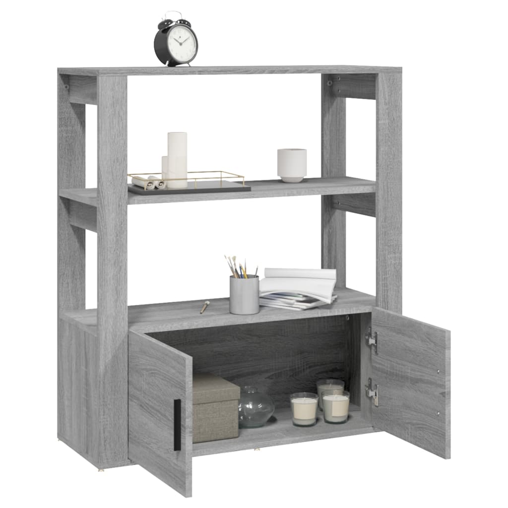 Buffet Sonoma gris 80x30x90 cm Bois d'ingénierie - XIOS