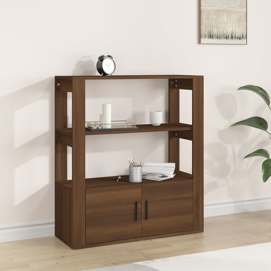 Buffet Chêne marron 80x30x90 cm Bois d'ingénierie Buffets & bahuts vidaXL