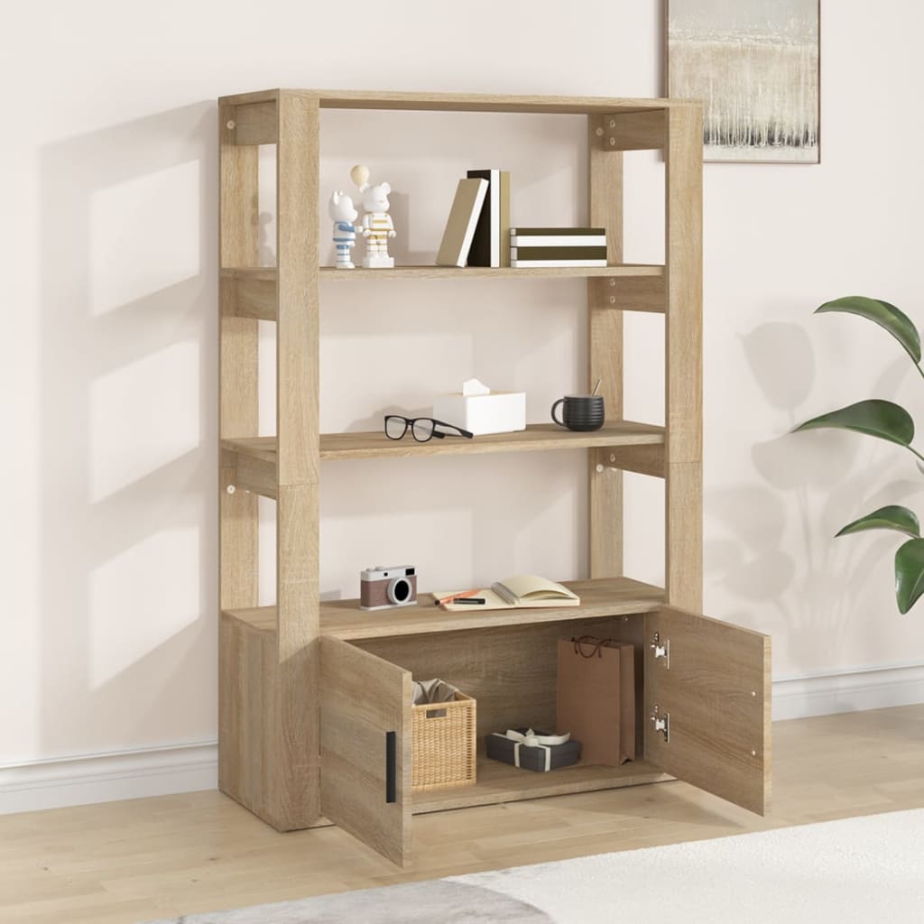 Buffet Chêne sonoma 80x30x119,5 cm Bois d'ingénierie