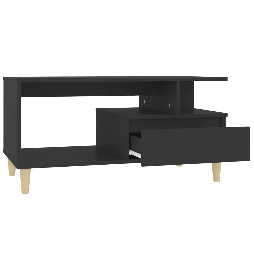 Table basse Noir 90x49x45 cm Bois d'ingénierie - XIOS