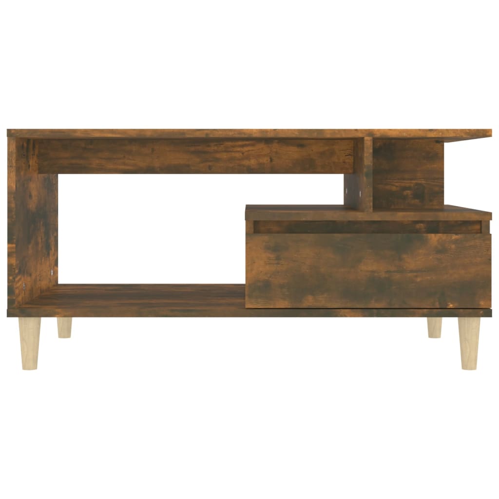 Table basse Chêne fumé 90x49x45 cm Bois d'ingénierie - XIOS