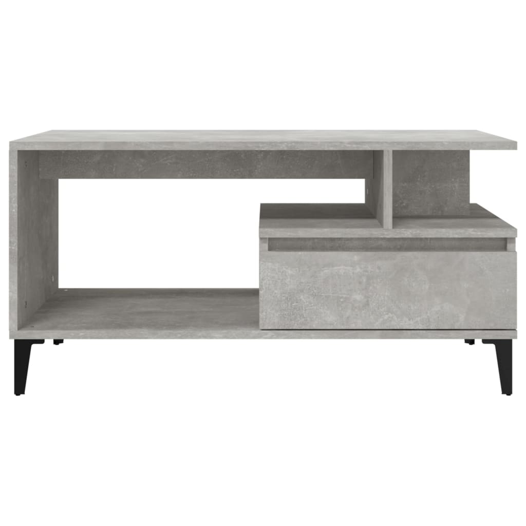 Table basse Gris béton 90x49x45 cm Bois d'ingénierie - XIOS
