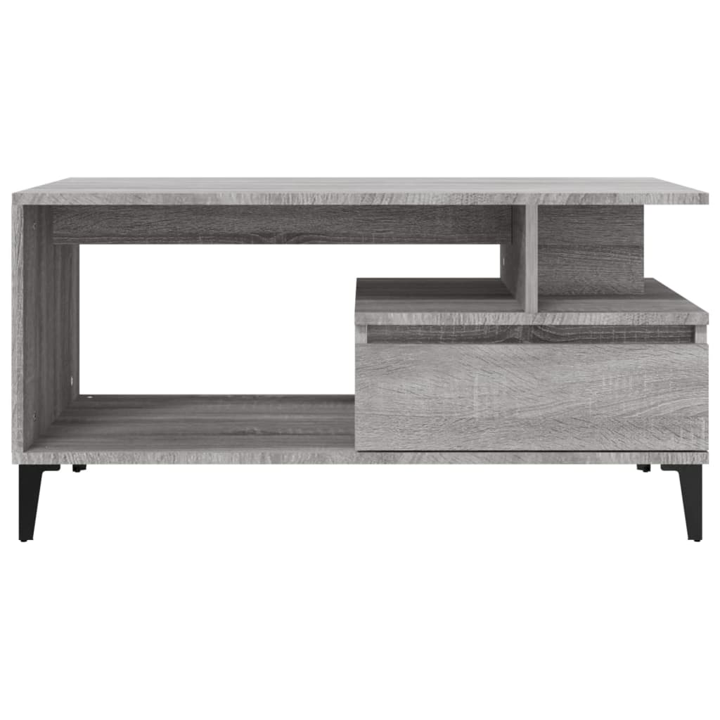 Table basse Sonoma gris 90x49x45 cm Bois d'ingénierie - XIOS
