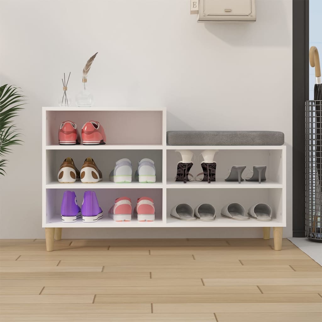 Armoire à chaussures Blanc 102x36x60 cm Bois d'ingénierie - XIOS