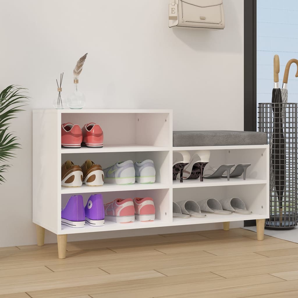 Armoire à chaussures Blanc 102x36x60 cm Bois d'ingénierie - XIOS