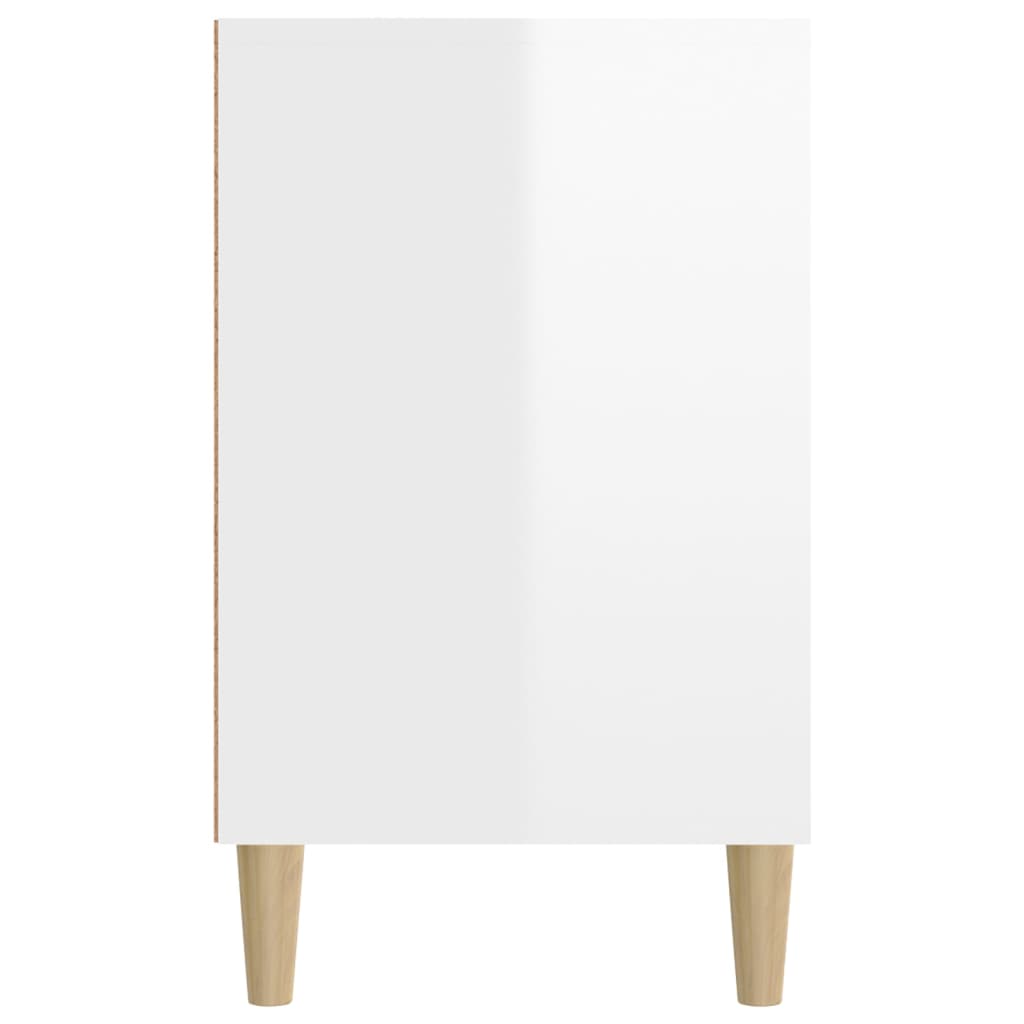 Armoire à chaussure Blanc brillant 102x36x60 cm Bois ingénierie - XIOS
