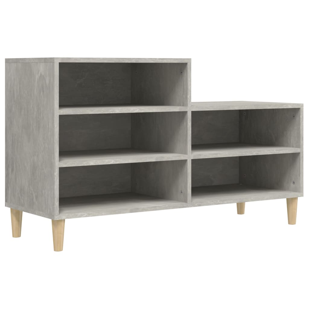 Armoire à chaussures Gris béton 102x36x60 cm Bois d'ingénierie - XIOS