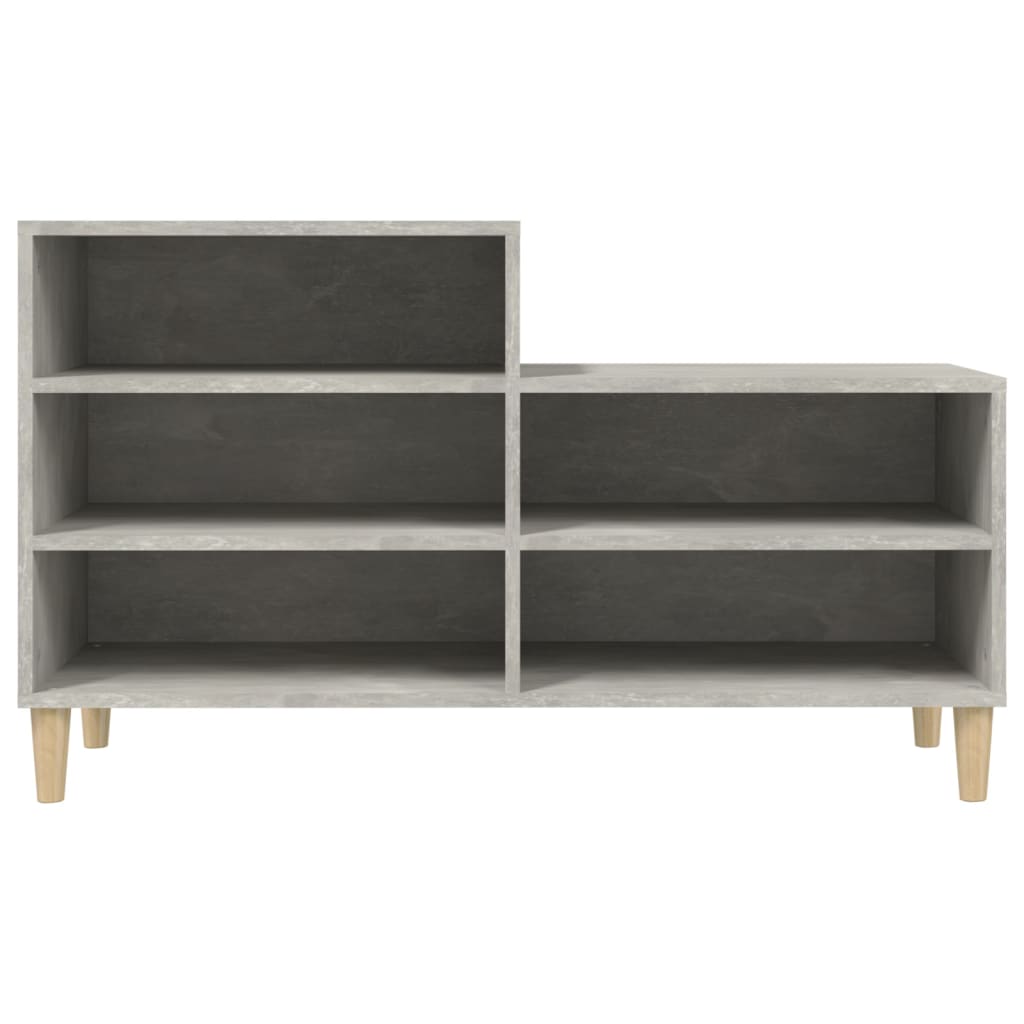 Armoire à chaussures Gris béton 102x36x60 cm Bois d'ingénierie - XIOS