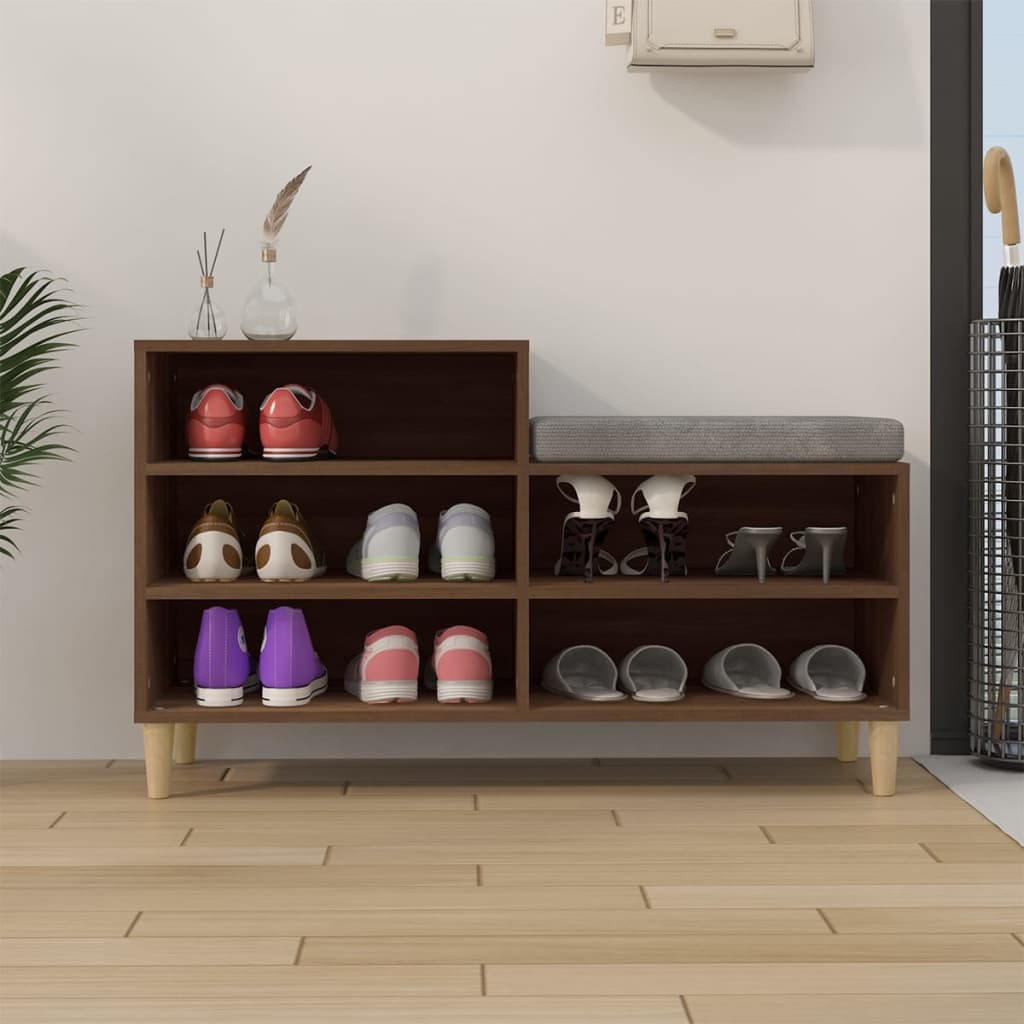 Armoire à chaussures Chêne marron 102x36x60cm Bois d'ingénierie - XIOS