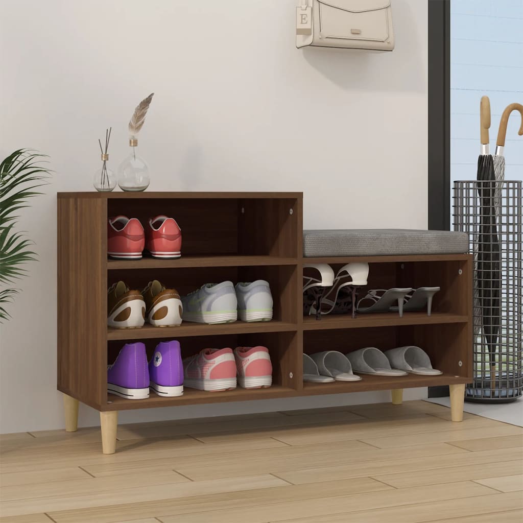 Armoire à chaussures Chêne marron 102x36x60cm Bois d'ingénierie - XIOS