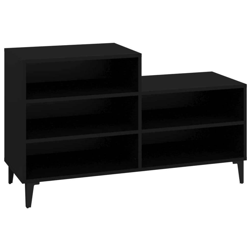 Armoire à chaussures Noir 102x36x60 cm Bois d'ingénierie - XIOS