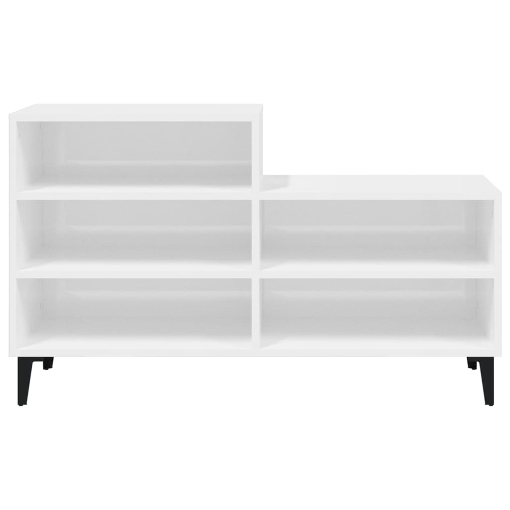 Armoire à chaussure Blanc brillant 102x36x60 cm Bois ingénierie - XIOS