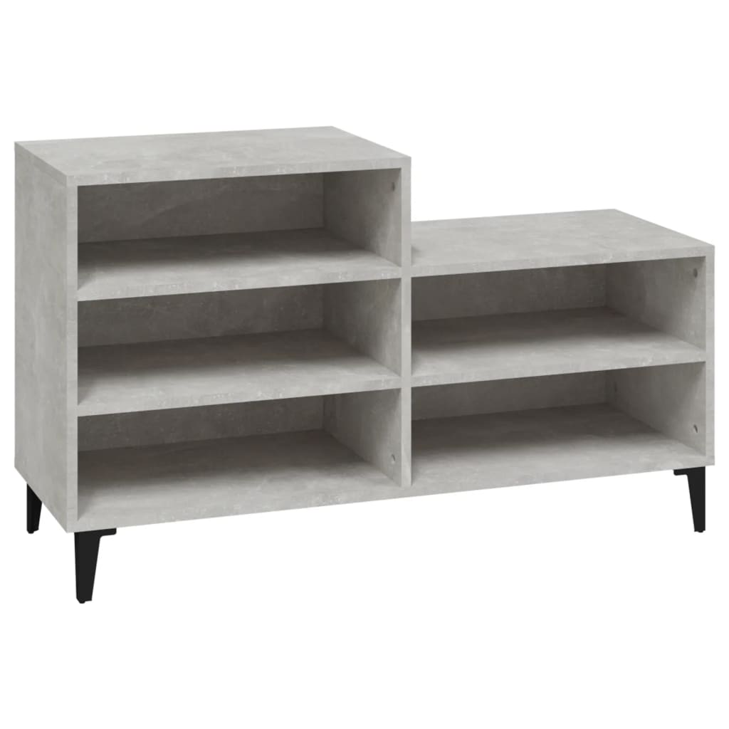 Armoire à chaussures Gris béton 102x36x60 cm Bois d'ingénierie - XIOS