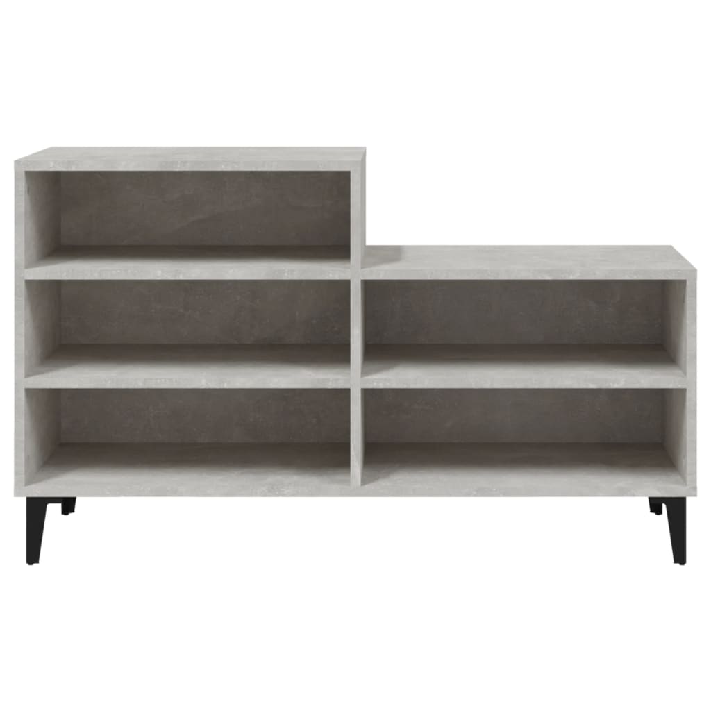 Armoire à chaussures Gris béton 102x36x60 cm Bois d'ingénierie - XIOS