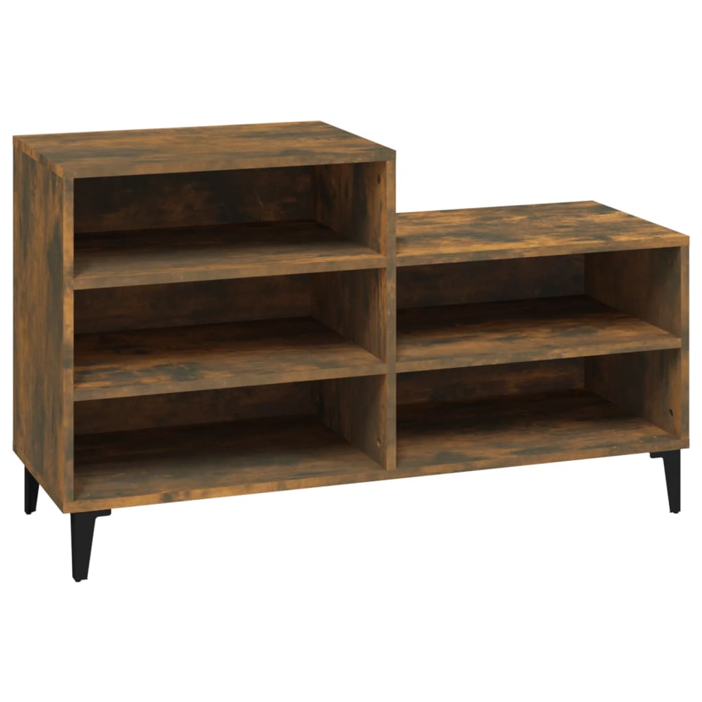 Armoire à chaussures Chêne fumé 102x36x60 cm Bois d'ingénierie - XIOS