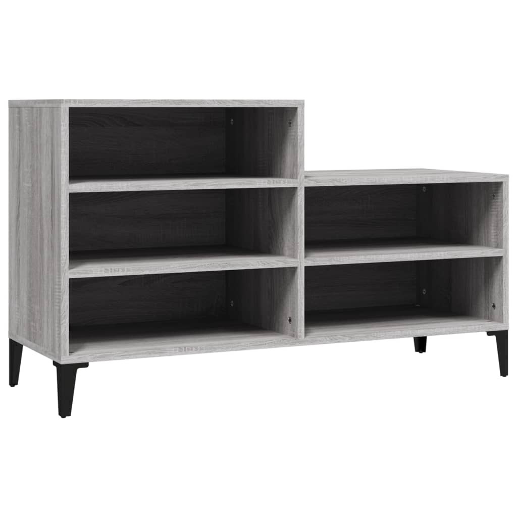 Armoire à chaussures Sonoma gris 102x36x60 cm Bois d'ingénierie - XIOS