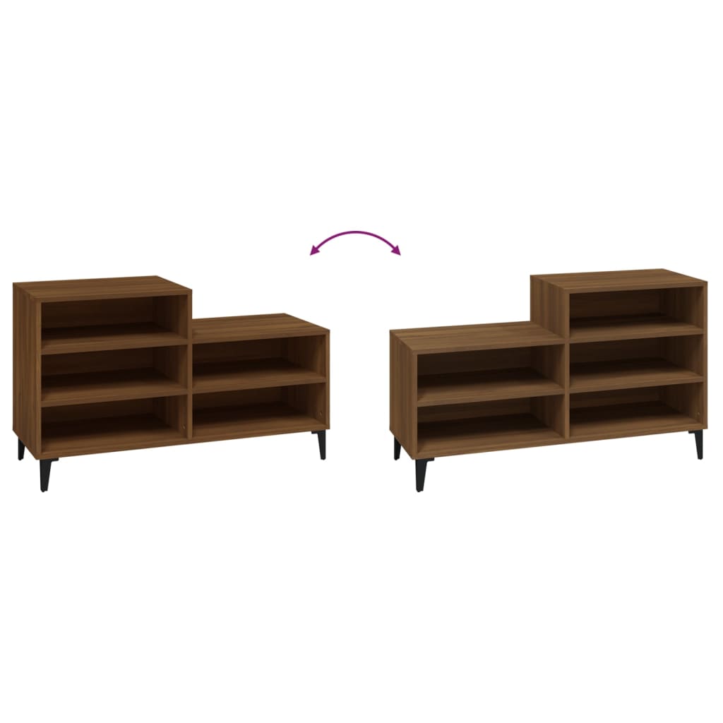 Armoire à chaussures Chêne marron 102x36x60cm Bois d'ingénierie - XIOS