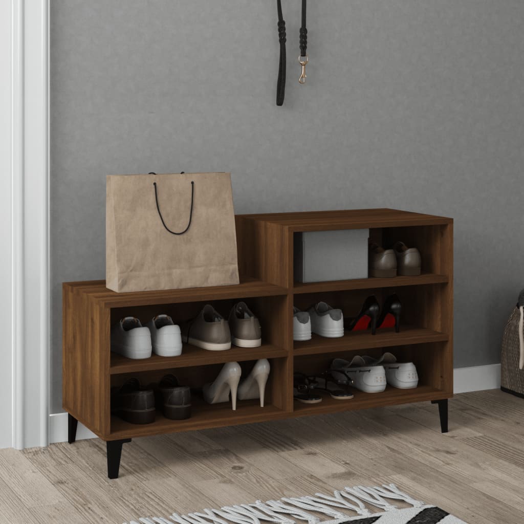 Armoire à chaussures Chêne marron 102x36x60cm Bois d'ingénierie - XIOS