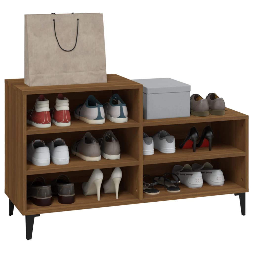 Armoire à chaussures Chêne marron 102x36x60cm Bois d'ingénierie - XIOS