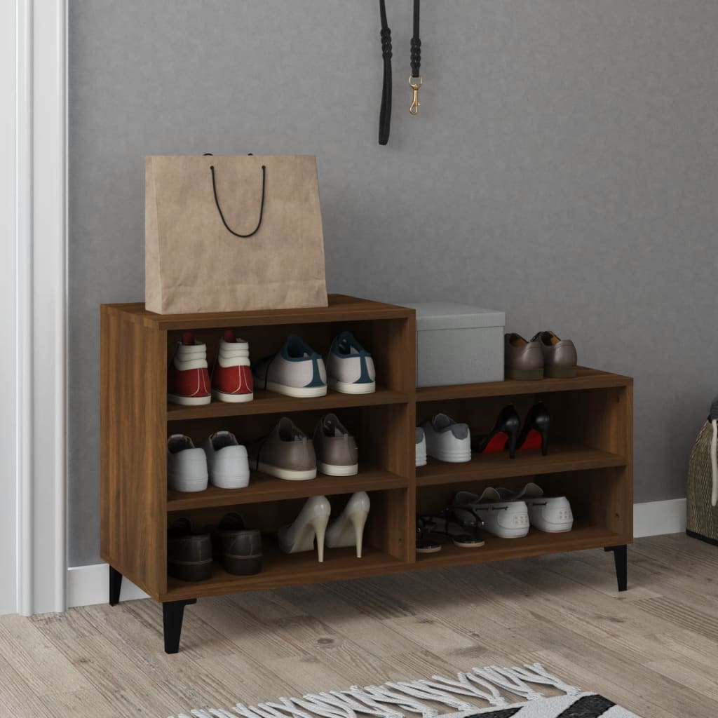 Armoire à chaussures Chêne marron 102x36x60cm Bois d'ingénierie - XIOS