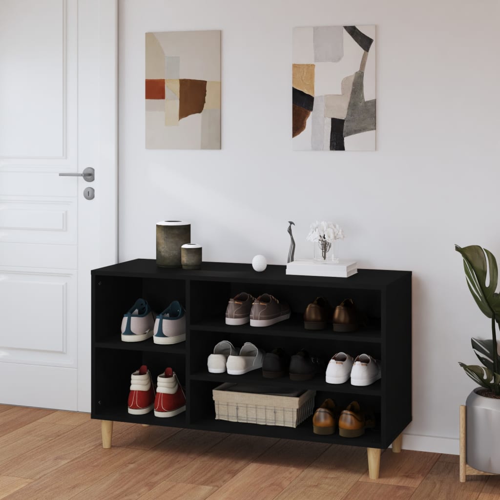 Armoire à chaussures Noir 102x36x60 cm Bois d'ingénierie - XIOS